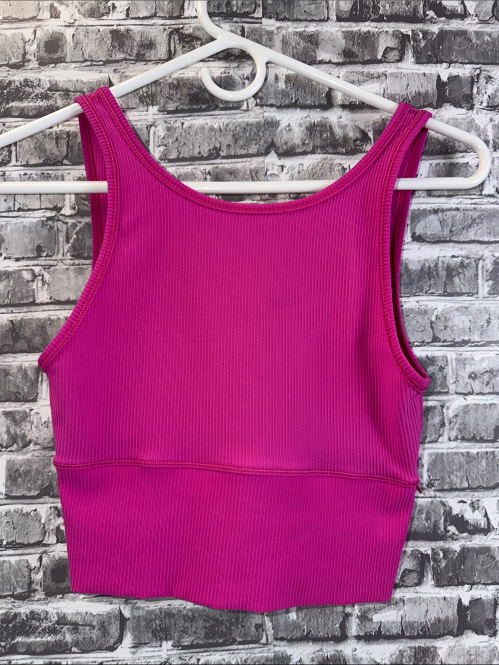 Lululemon Ribbed Cropped Tank Top in pink